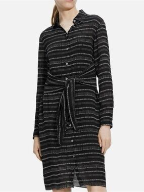 theory long sleeve paneled shift dress Theory Long Sleeve Paneled Shift Dress in Lavender - size P